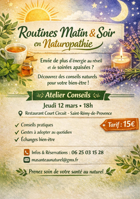 Atelier conseils en naturopathie à Saint-Rémy-de-Provence