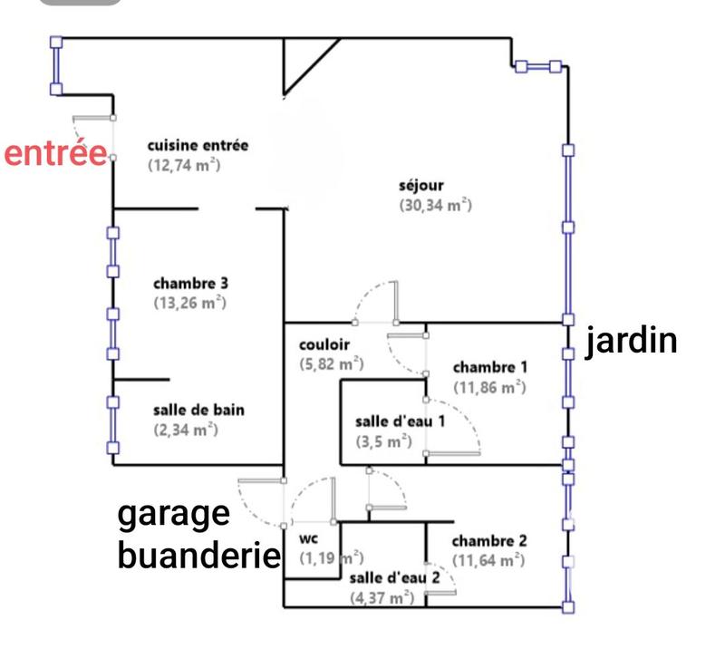 Appartement - 97 m² - 4 pièces