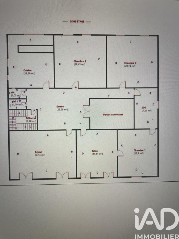 Appartement - 170 m² - 5 pièces