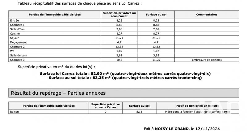 Appartement - 83 m² - 4 pièces