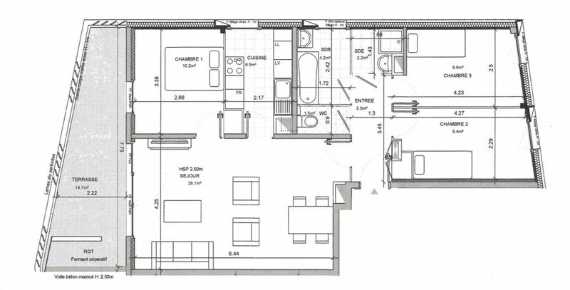Appartement - 77 m² - 4 pièces