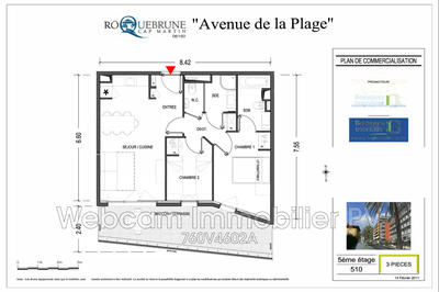 Appartement - 54 m² - 3 pièces