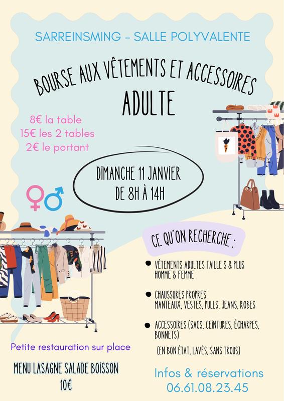 Bourse aux vêtements et accessoires Adulte