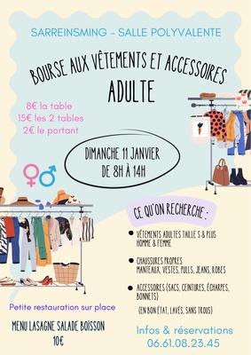 Bourse aux vêtements et accessoires Adulte