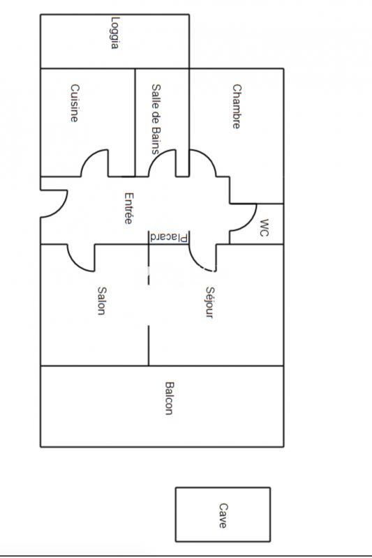 Appartement - 59 m² - 2 pièces