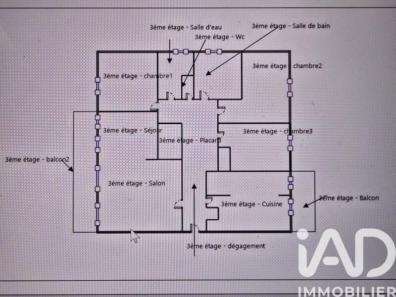 Appartement - 98 m² - 4 pièces