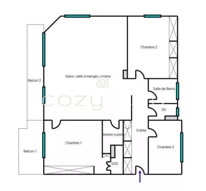 Appartement - 100 m² - 4 pièces