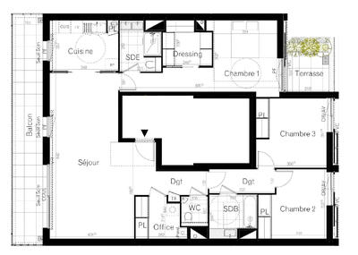 Appartement - 115 m² - 4 pièces