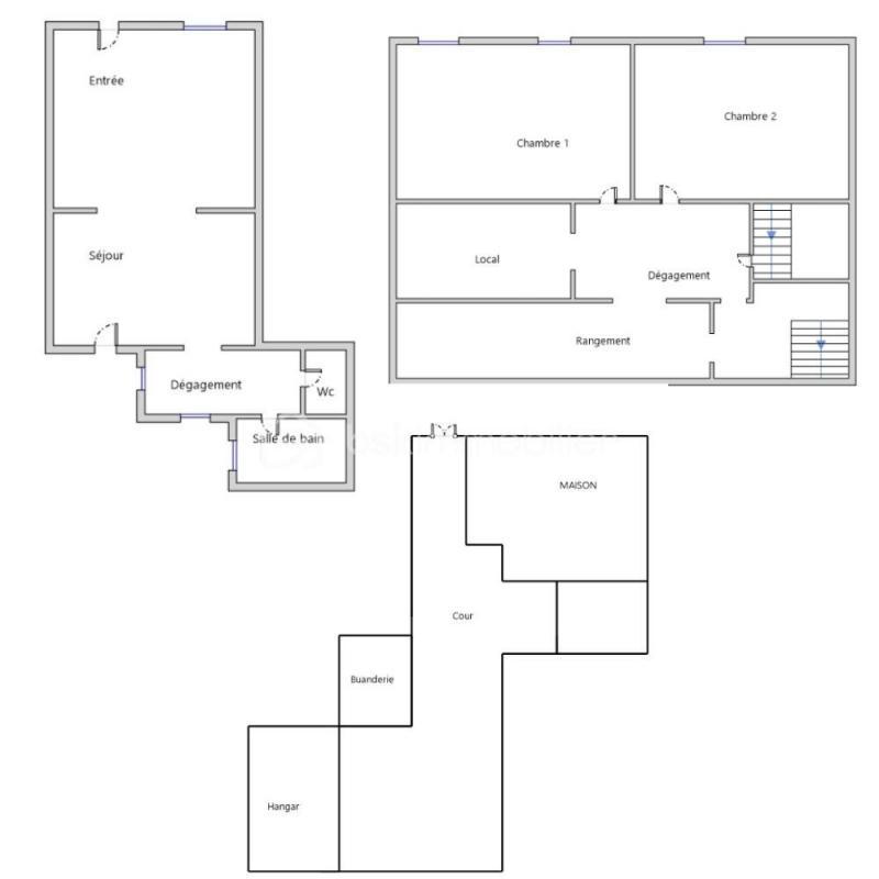 Maison de ville - 85 m² - 4 pièces