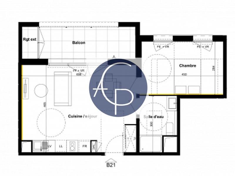 Appartement - 45 m² - 2 pièces