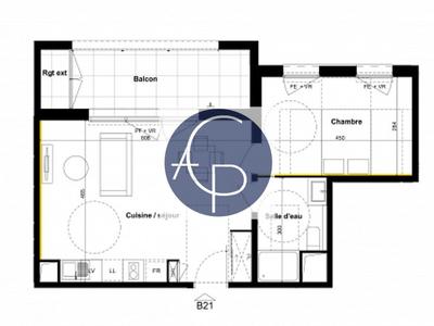 Appartement - 45 m² - 2 pièces