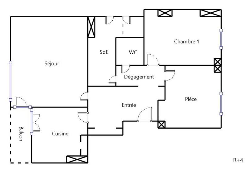 Appartement ancien - 51 m² - 3 pièces