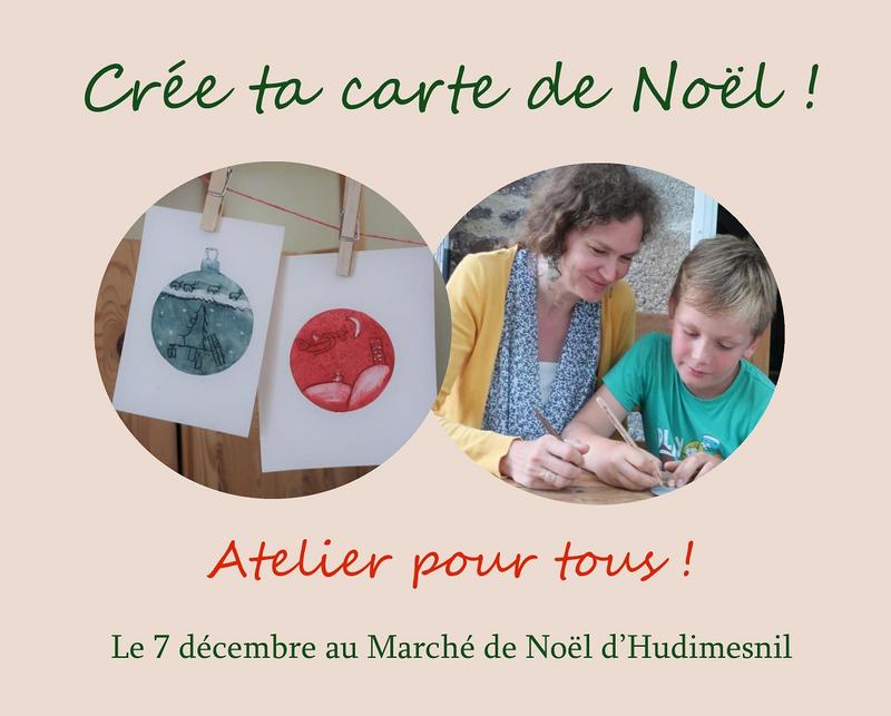 Atelier de création de cartes de Noël