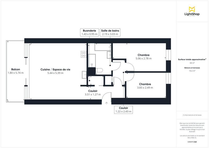 Appartement - 73 m² - 3 pièces