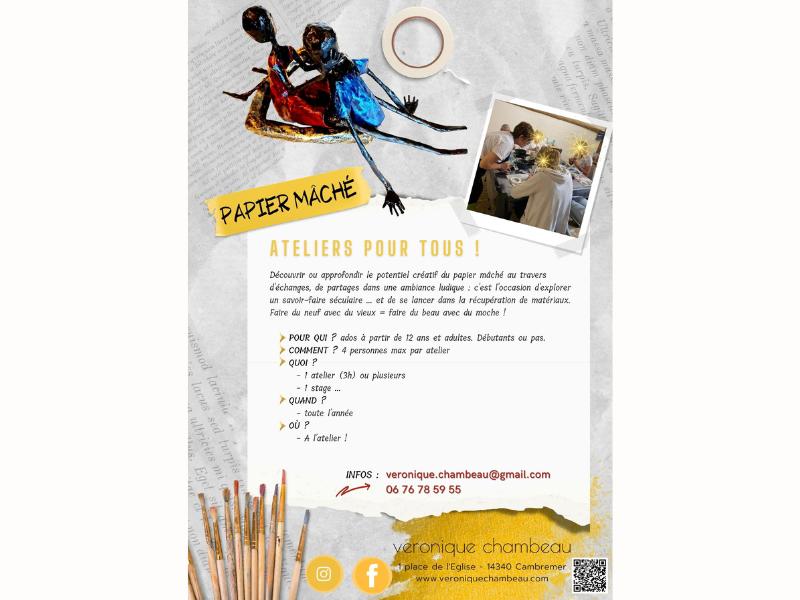 Ateliers d'initiation ou de perfectionnement à la technique du papier mâché