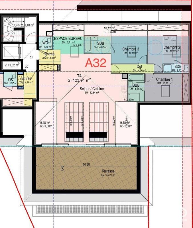 Appartement - 124 m² - 4 pièces