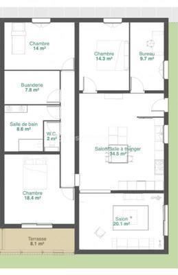 Maison - 137 m² - 3 pièces