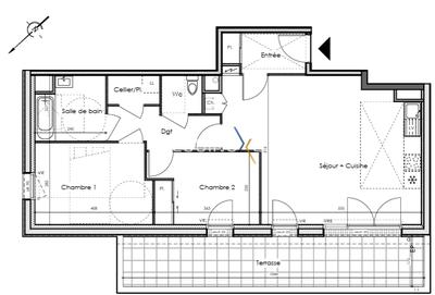Appartement - 69 m² - 3 pièces