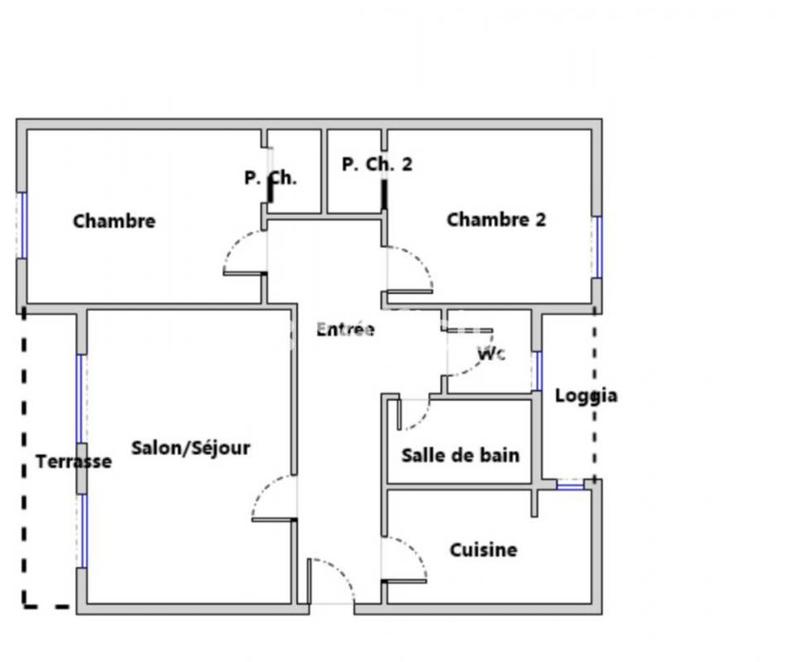 Appartement - 60 m² - 3 pièces