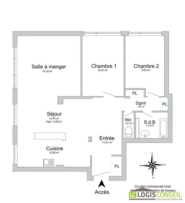 Appartement - 86 m² - 3 pièces