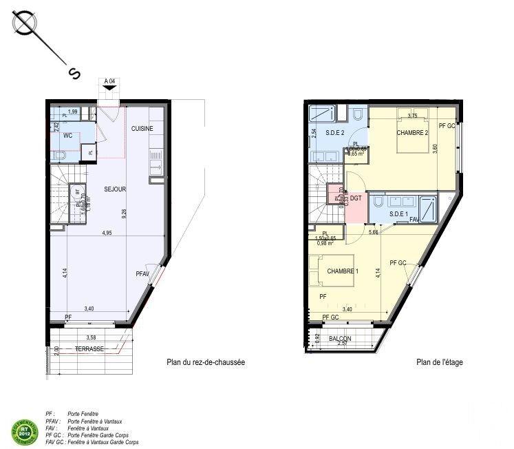 Appartement - 85 m² - 3 pièces