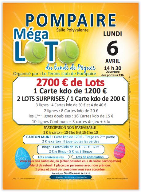 Mega loto du Tennis club de Pompaire