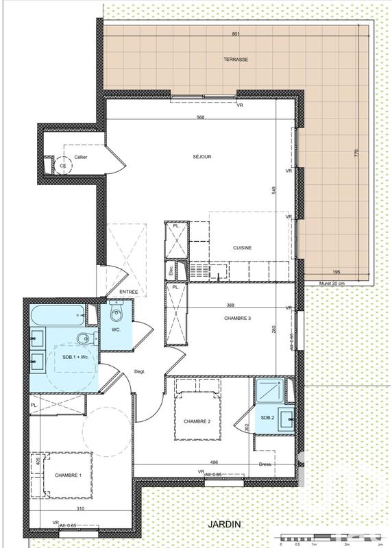 Appartement - 82 m² - 4 pièces