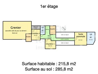Maison - 216 m² - 7 pièces