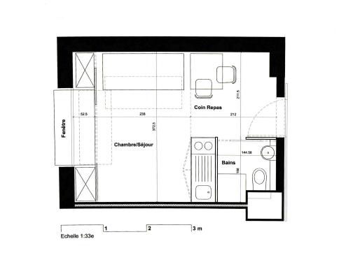 Appartement - 18 m² - 1 pièce