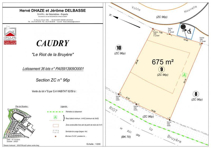 Terrain constructible - 675 m²