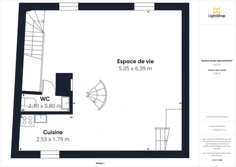 Maison - 76 m² - 3 pièces