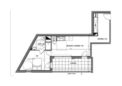 Appartement - 47 m² - 2 pièces