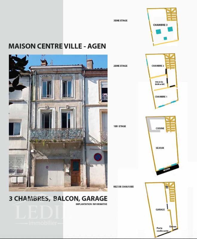 Maison de ville - 104 m² - 4 pièces