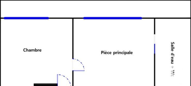 Appartement - 22 m² - 2 pièces