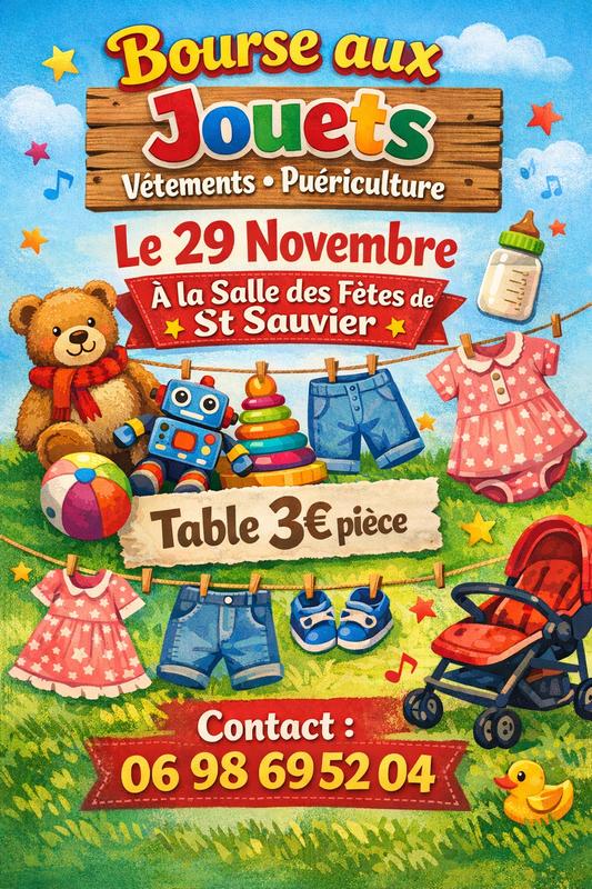 Bourse aux jouets vêtements puériculture