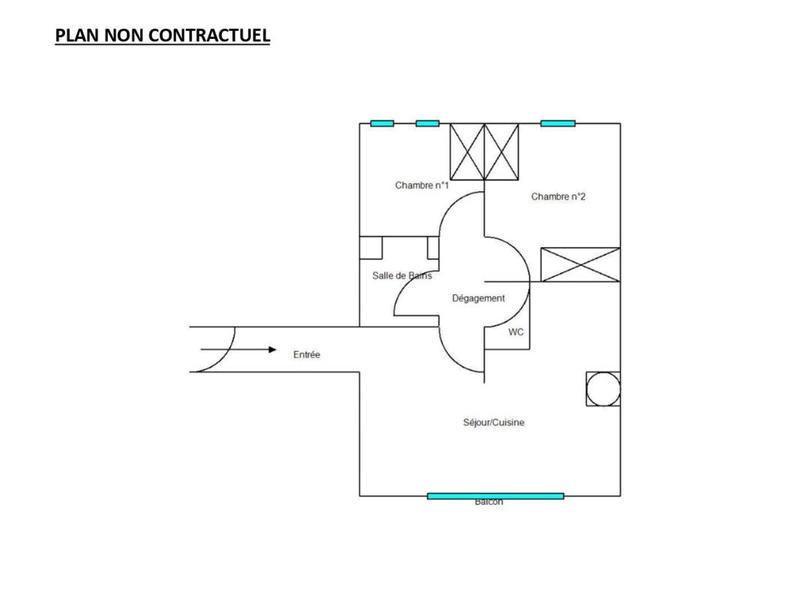 Appartement - 60 m² - 3 pièces