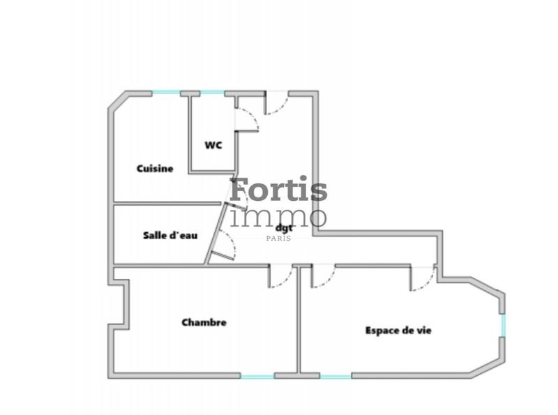 Appartement - 45 m² - 2 pièces