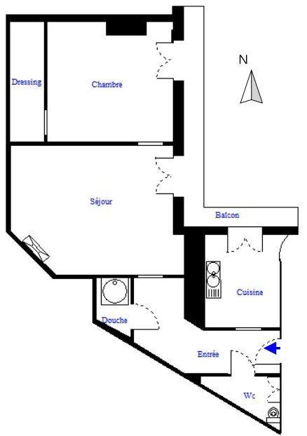 Appartement - 38 m² - 2 pièces