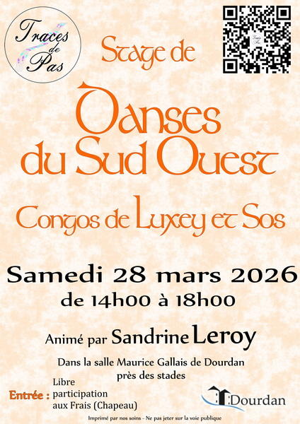 Stage de danses du Sud Ouest, rondeaux, congos