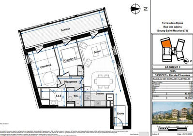 Appartement - 63 m² - 3 pièces