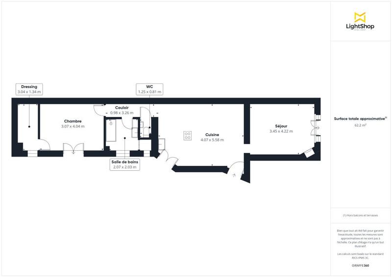 Appartement - 63 m² - 3 pièces