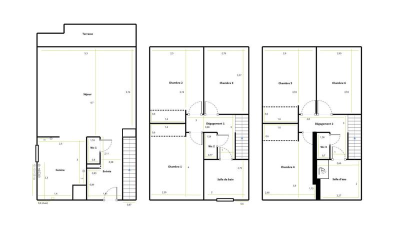 Appartement - 123 m² - 7 pièces