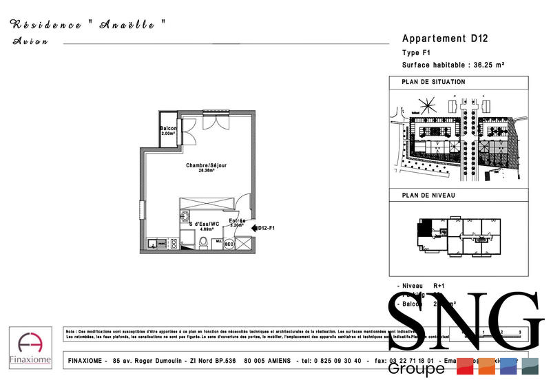 Appartement - 36 m² - 1 pièce
