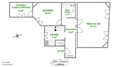 Appartement - 66 m² - 3 pièces