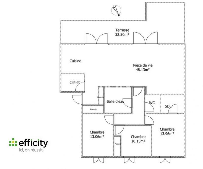 Appartement - 110 m² - 4 pièces