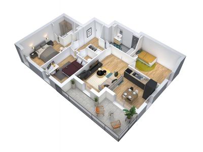 Appartement - 77 m² - 4 pièces