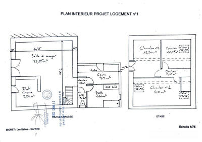 Maison ancienne - 110 m² - 4 pièces