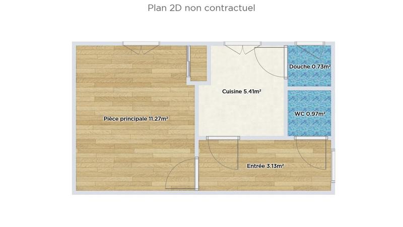 Appartement - 22 m² - 1 pièce