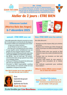 Atelier de l'école de Lise Bourbeau &quot;etre bien&quot;