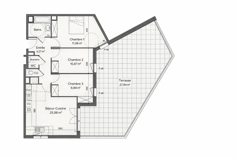 Appartement - 78 m² - 4 pièces